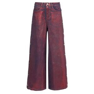 AmyLynn Womens/Ladies Foil Wren Wide Leg Pants / Red